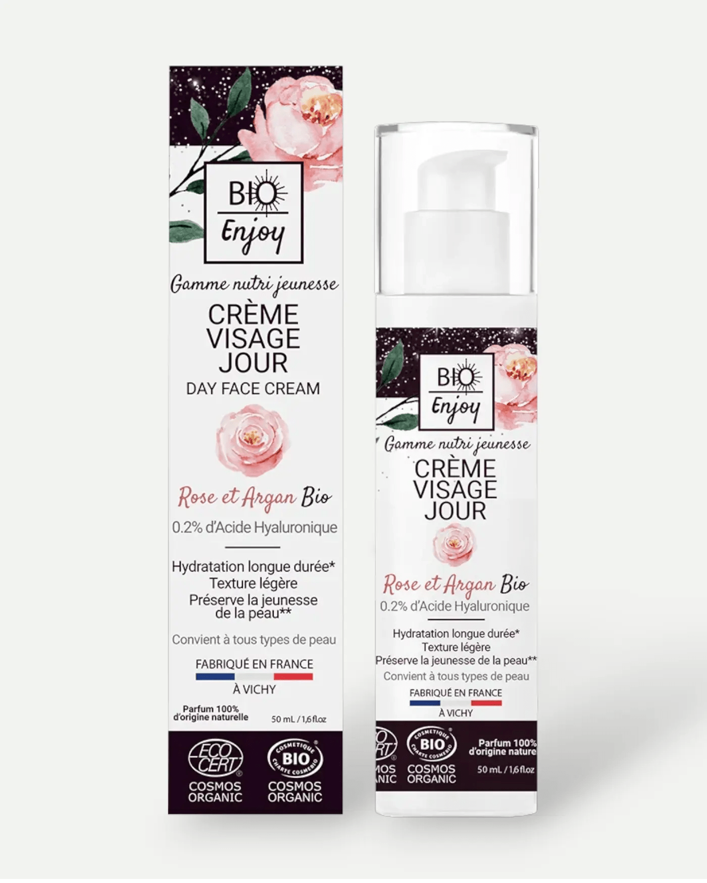 Crème JOUR ROSE ARGAN 50 ML - Bio EnjoyCrème JOUR ROSE ARGAN 50 ML - Bio Enjoy