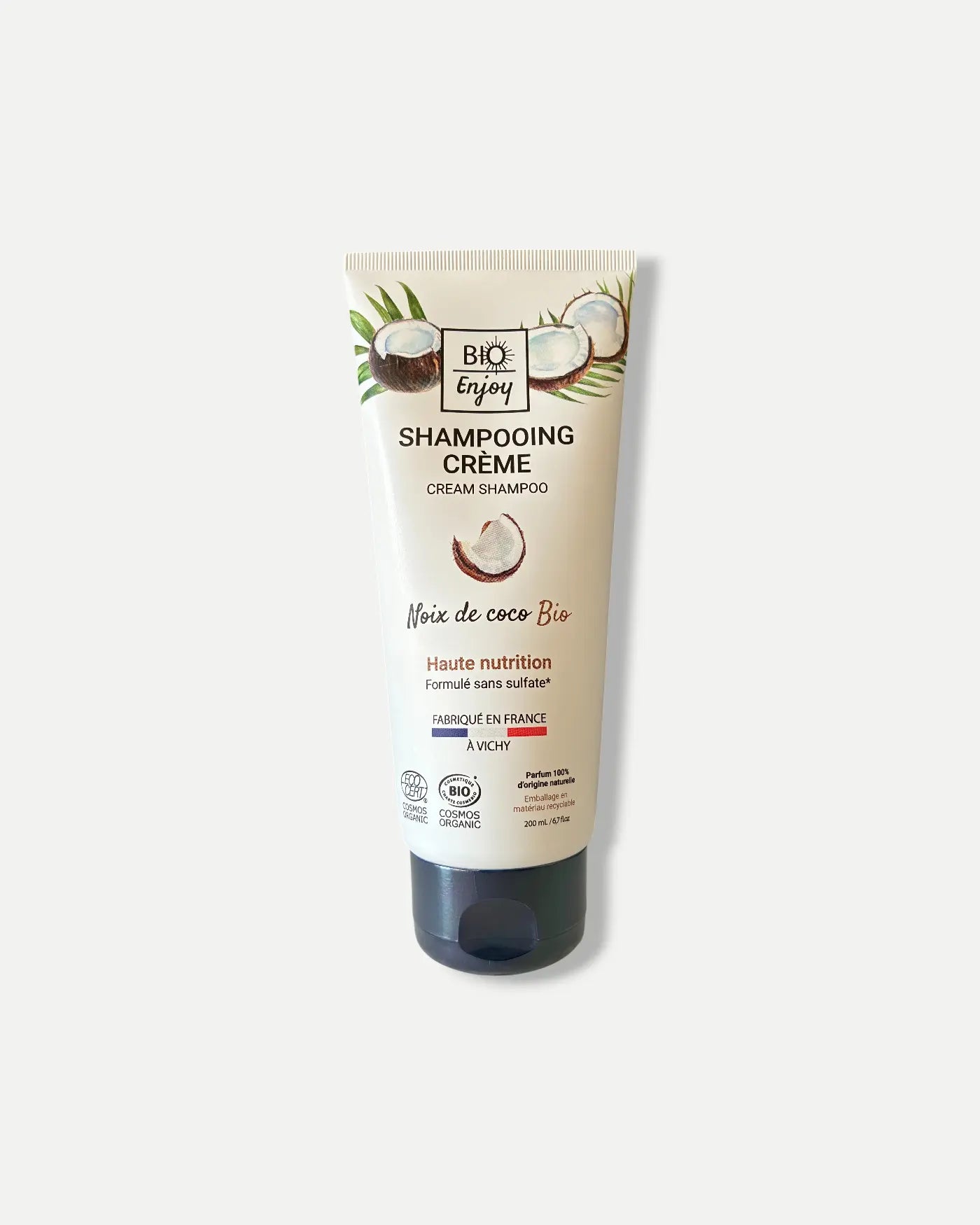 Shampooing crème Noix de coco BIO 200mL - Bio Enjoy